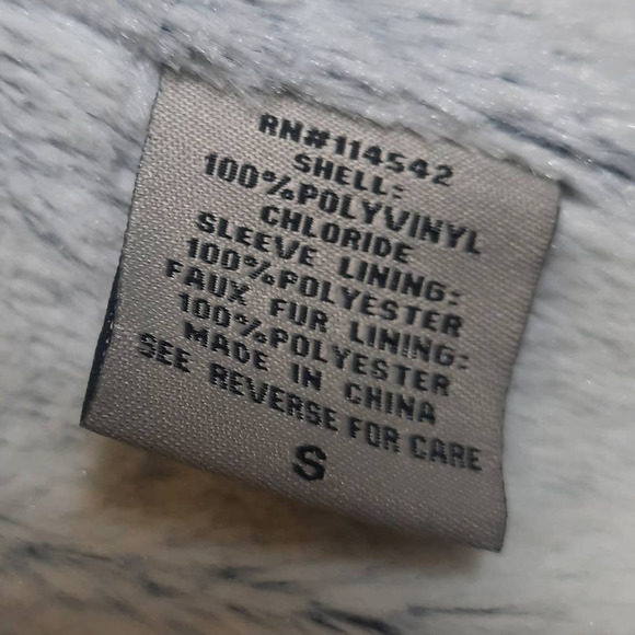 JOU JOU light cream putty faux fur leather zippered moto style jacket Small - Picture 4 of 5